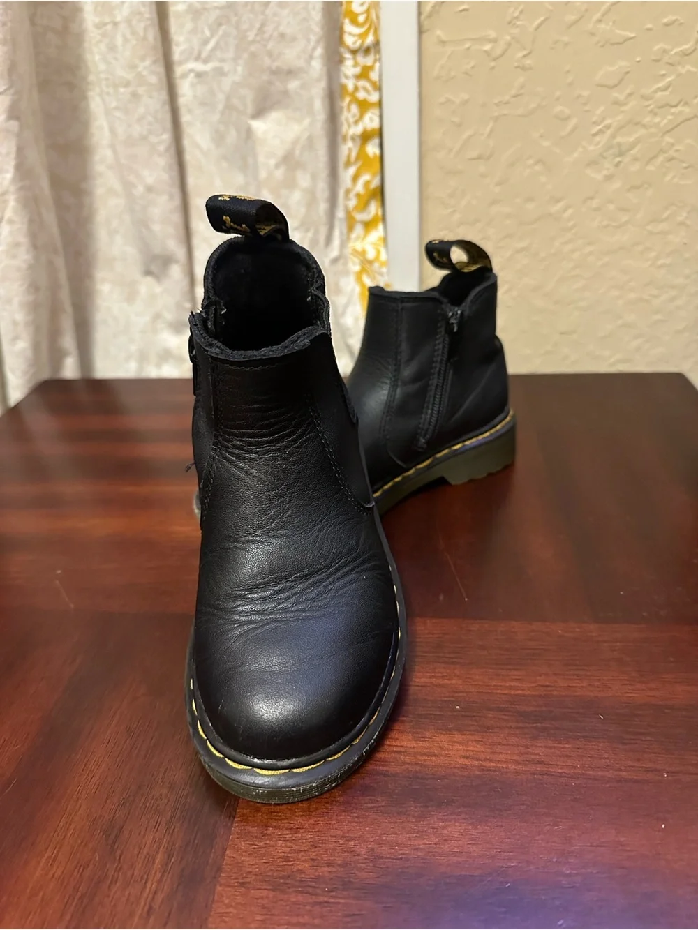 Dr. Martens 2976 J Chelsea Boots Kids Size 12 Black Softy T Leather Side Zip